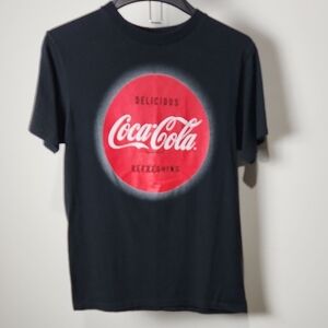 Coca Cola Black and Red Women's Top